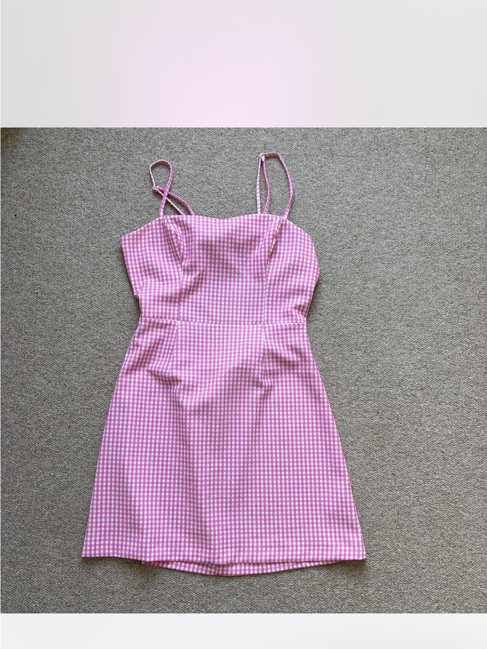 Pink Gingham Spaghetti Strap Dress -French connection